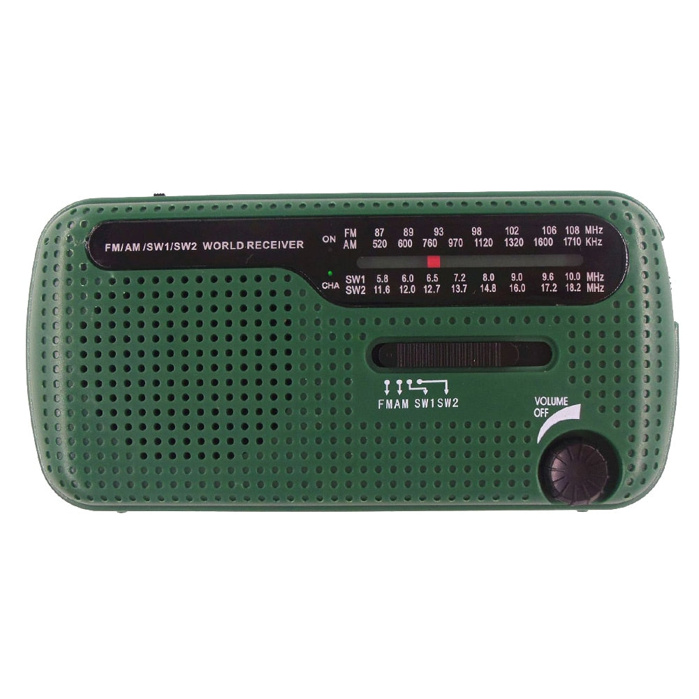 Portable Bluetooth Speaker w/Wind Up Radios AM FM - 5000mAh IPX6